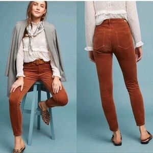 Anthropologie Pilcro & The Letter Press high-rise skinny Brown Corduroy Sz 27